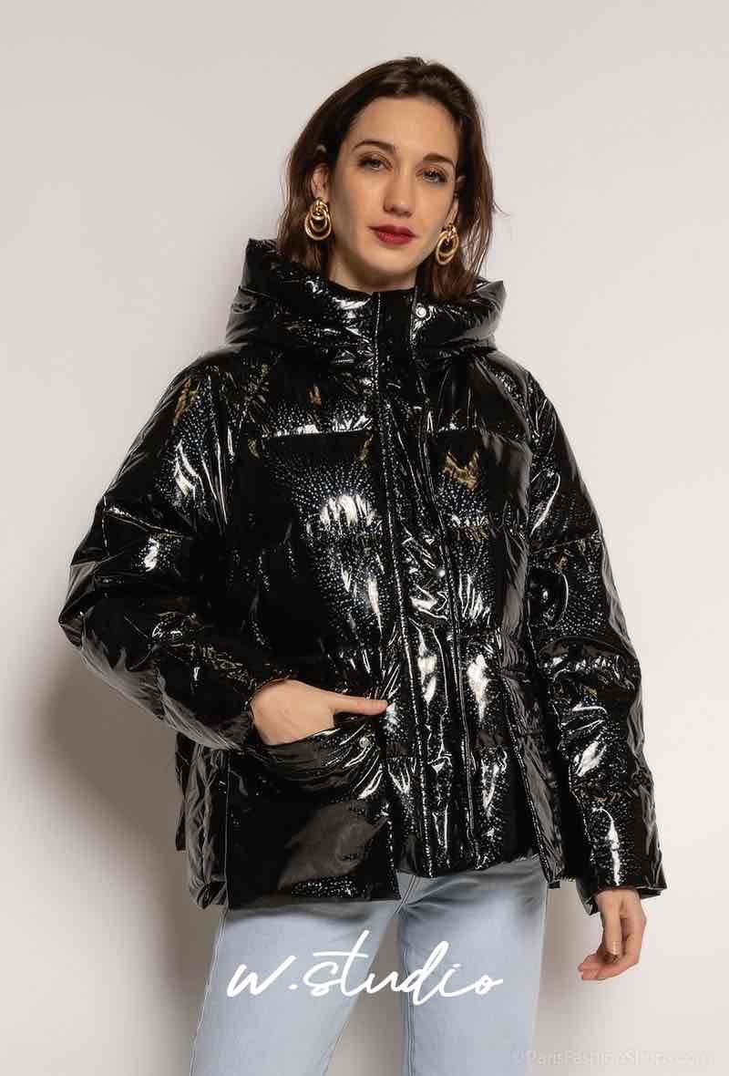 vinyl down jacket