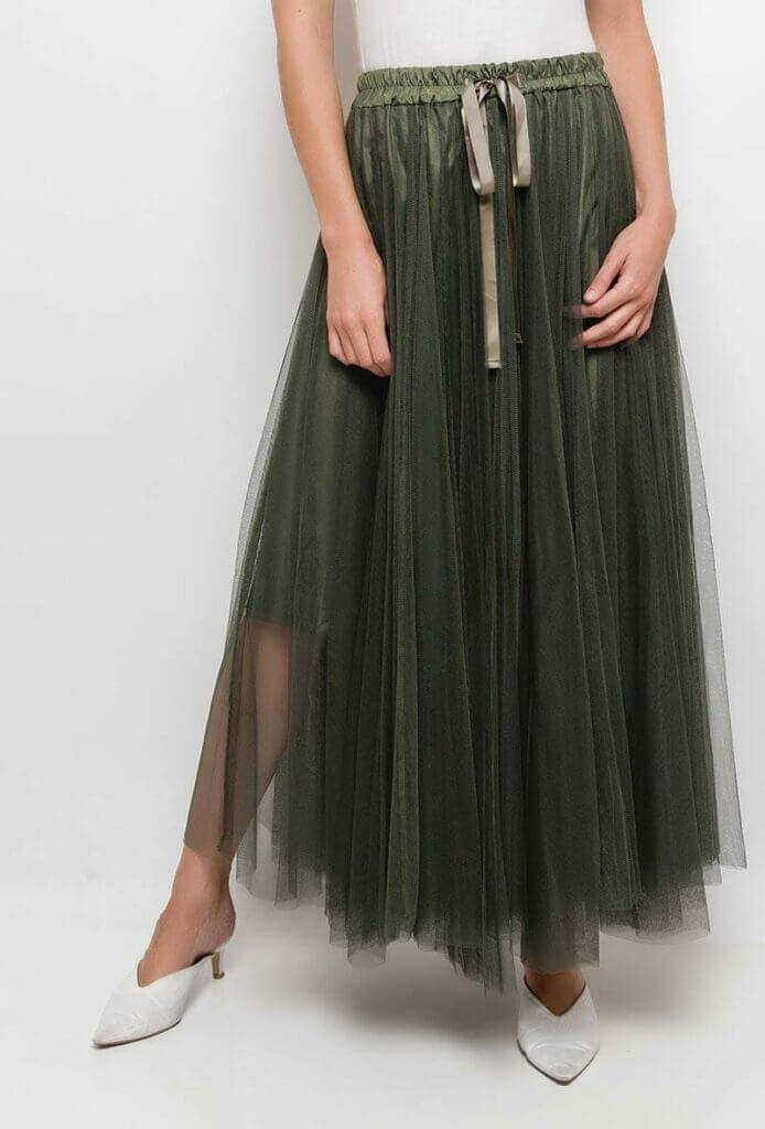 Choklate Tyll Skirt Ecru Print main image 0